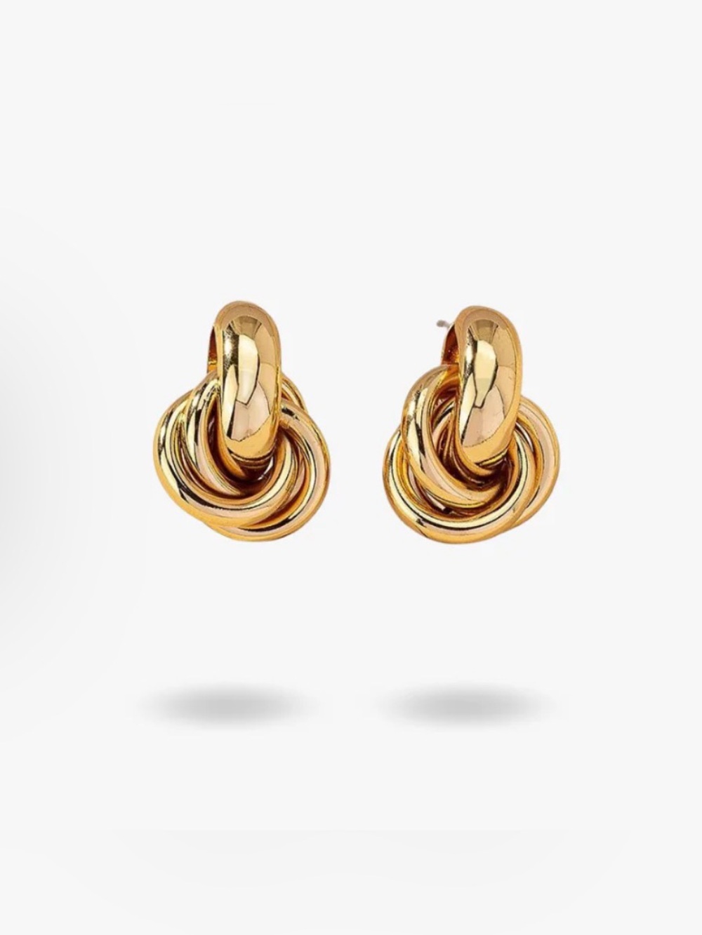 Classic Gold Knot Drop Earrings